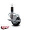 Service Caster 3'' Black Poly Swivel 1-1/8'' Expanding Stem Caster with Brake SCC-EX20S314-PPUB-BLK-TLB-118 - alternate 3
